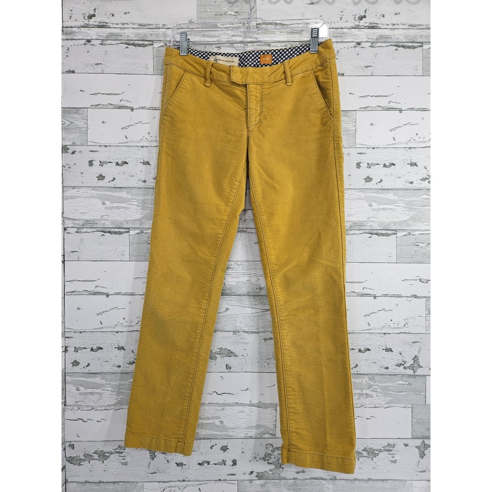 Pilcro and the Letterpress Mustard Yellow Corduroy Pants Womens Size 27 Stretch